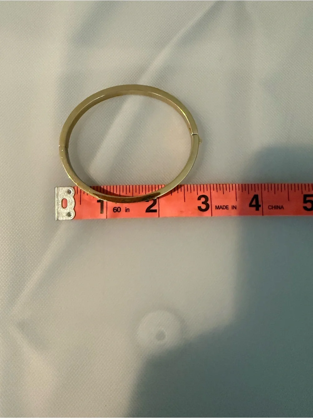 Coach Kissing C Signature Gold Hinged Bangle Crystal Bracelet